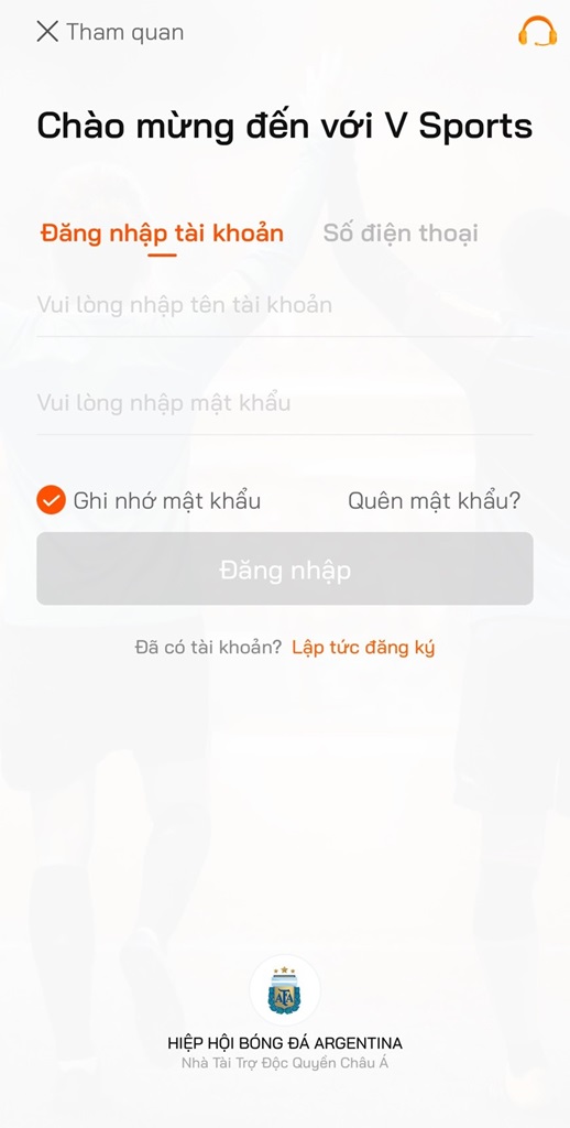 Hoàn thành đăng nhập để trải nghiệm nhà cái Vsport