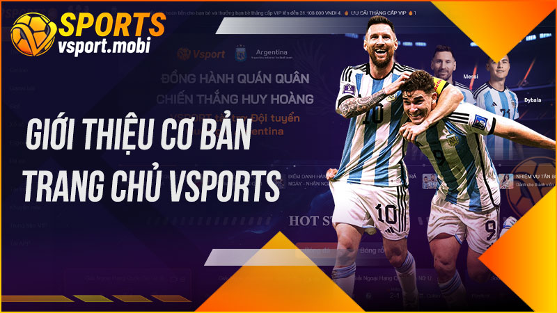 Giới thiệu giao diện trang chủ nhà cái Vsport